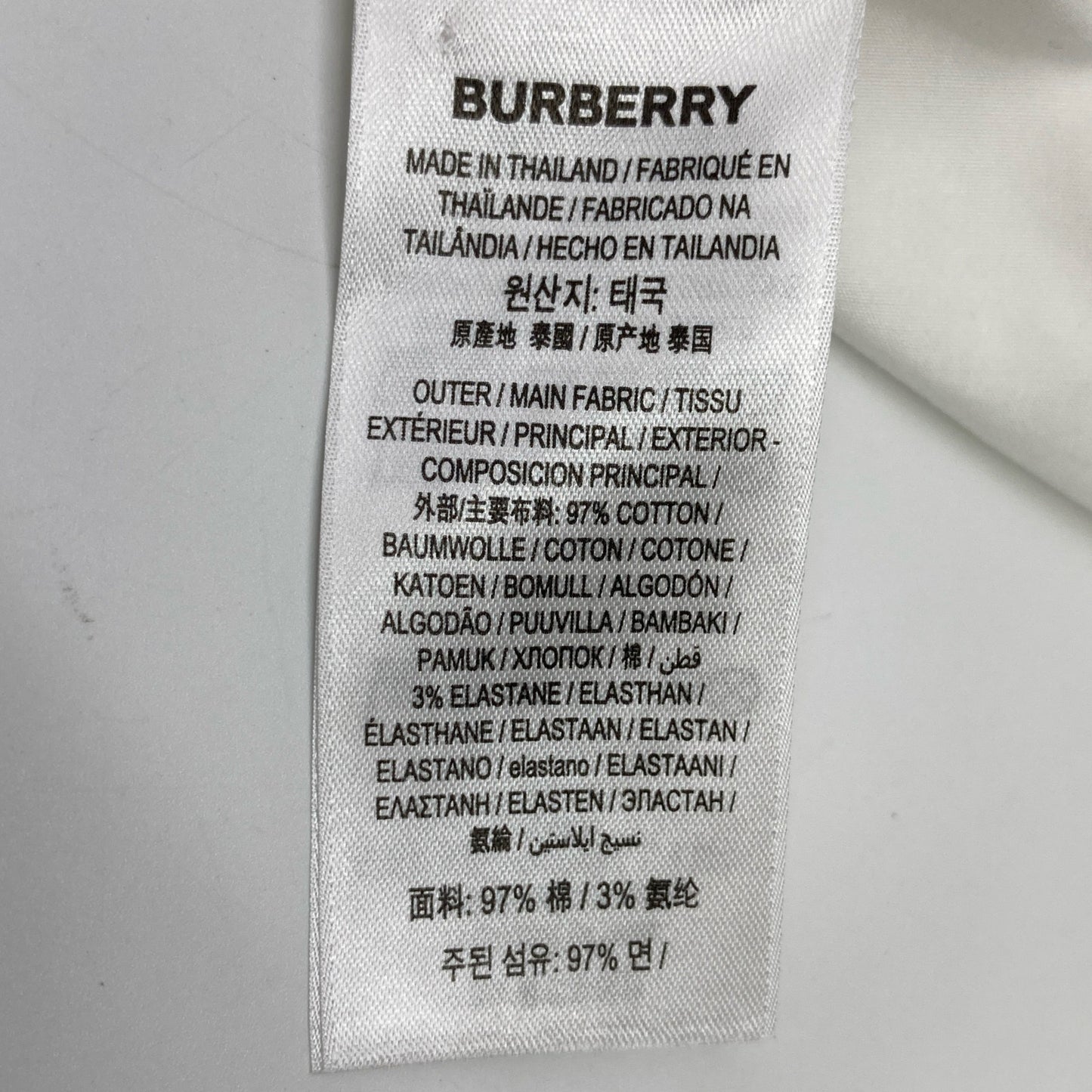 BURBERRY バーバリー 8015436 20SS 白 ﾃｨｯｼ期 ｺｯﾄﾝ 半袖 ｼｬﾂ トップス S