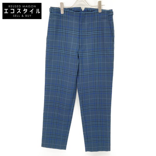 CABaN キャバン 21AW ﾌﾞﾙｰ ﾎﾟﾘｴｽﾃﾙｺｯﾄﾝｸﾞﾚﾝﾁｪｯｸﾊﾟﾝﾂ ボトムス M