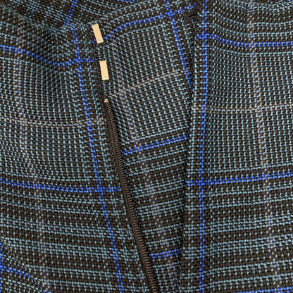 CABaN キャバン 21AW ﾌﾞﾙｰ ﾎﾟﾘｴｽﾃﾙｺｯﾄﾝｸﾞﾚﾝﾁｪｯｸﾊﾟﾝﾂ ボトムス M