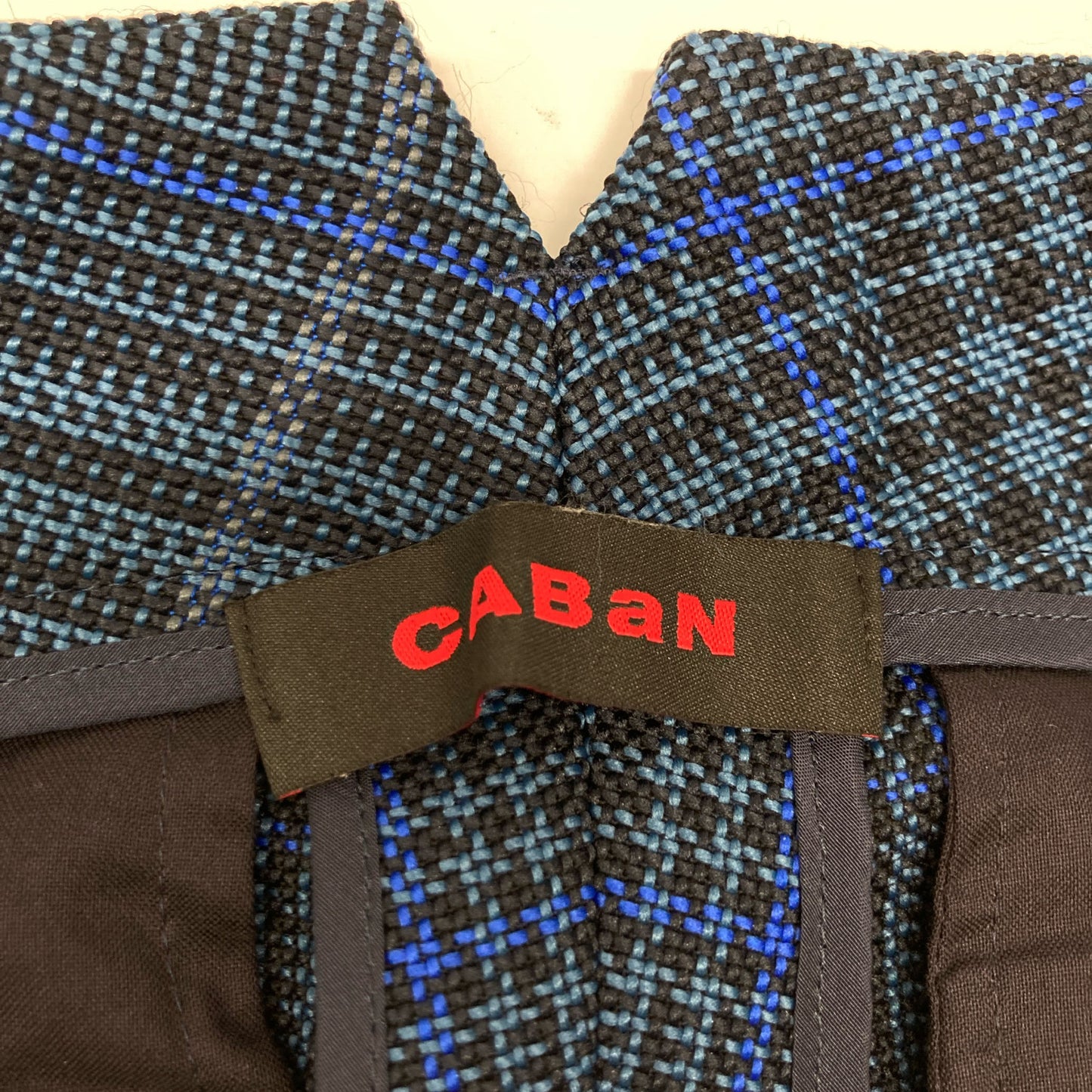 CABaN キャバン 21AW ﾌﾞﾙｰ ﾎﾟﾘｴｽﾃﾙｺｯﾄﾝｸﾞﾚﾝﾁｪｯｸﾊﾟﾝﾂ ボトムス M