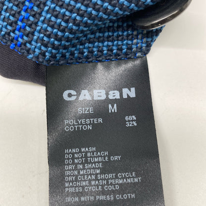 CABaN キャバン 21AW ﾌﾞﾙｰ ﾎﾟﾘｴｽﾃﾙｺｯﾄﾝｸﾞﾚﾝﾁｪｯｸﾊﾟﾝﾂ ボトムス M