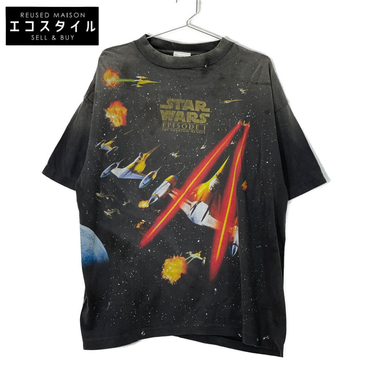 SAINT MICHAEL セントマイケル SM-HR8-0000-C62 STARWARS Tｼｬﾂ ﾌﾞﾗｯｸ トップス L