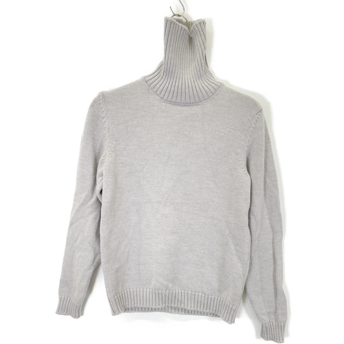 ZANONE ザノーネ 812516 ｸﾞﾚｰ 5ｹﾞｰｼﾞｳｰﾙｿﾘｯﾄﾞﾀｰﾄﾙﾈｯｸﾆｯﾄ トップス 46