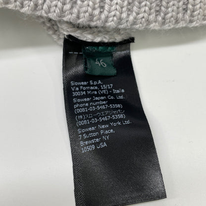 ZANONE ザノーネ 812516 ｸﾞﾚｰ 5ｹﾞｰｼﾞｳｰﾙｿﾘｯﾄﾞﾀｰﾄﾙﾈｯｸﾆｯﾄ トップス 46