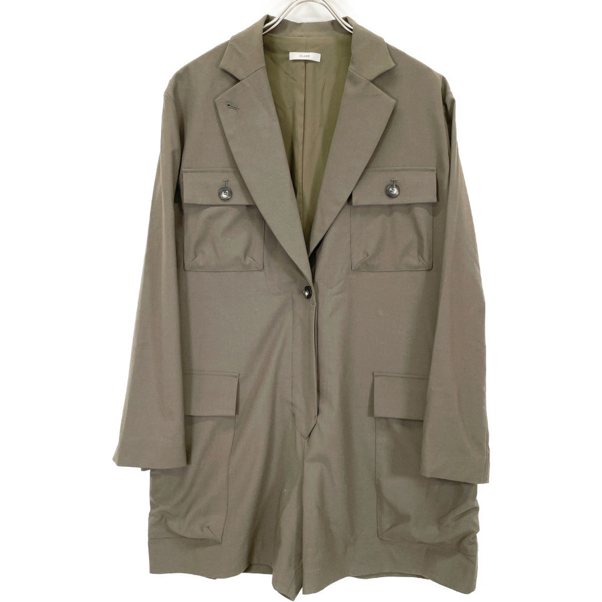 CLANE クラネ 18112-5032 ｶｰｷ MILITARY SHORT ALL IN ONE オーバーオール オールインワン 2