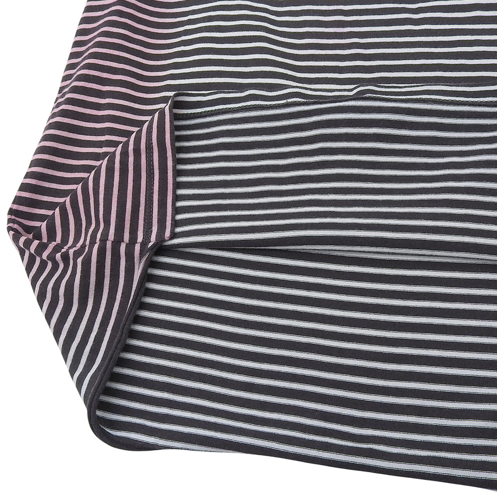 SAINT LAURENT PARIS サンローランパリ グラデーション ボーダー Tシャツ トップス レディース ホワイト×ブラック XS 644057 20年 トップス XS