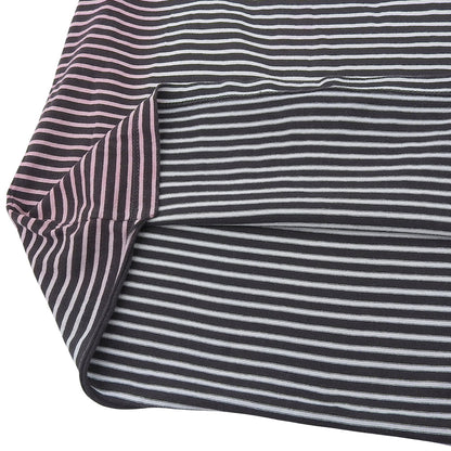 SAINT LAURENT PARIS サンローランパリ グラデーション ボーダー Tシャツ トップス レディース ホワイト×ブラック XS 644057 20年 トップス XS