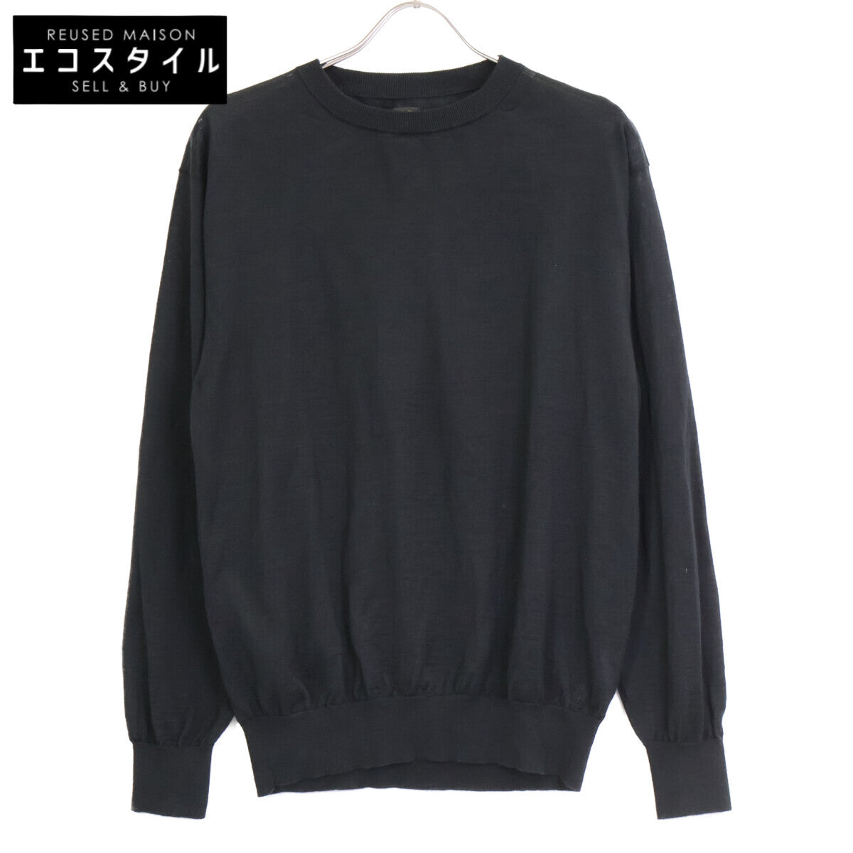 BATONER バトナー ﾌﾞﾗｯｸ BN-24SM-051 CHOMA CREW NECK ﾆｯﾄ トップス 1