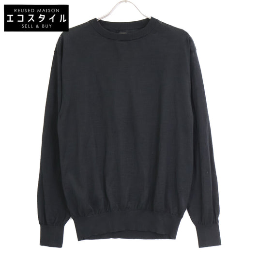 BATONER バトナー ﾌﾞﾗｯｸ BN-24SM-051 CHOMA CREW NECK ﾆｯﾄ トップス 1