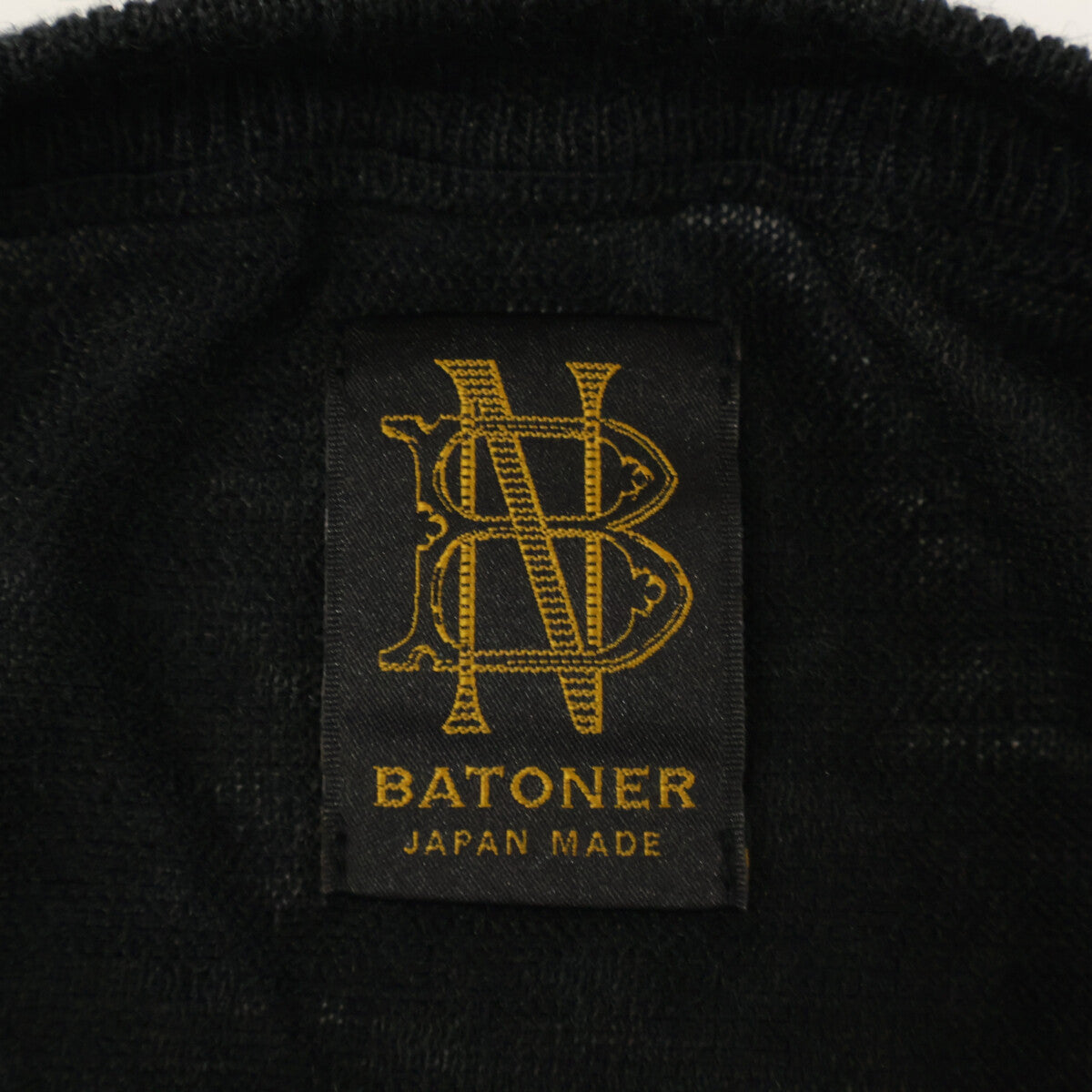 BATONER バトナー ﾌﾞﾗｯｸ BN-24SM-051 CHOMA CREW NECK ﾆｯﾄ トップス 1