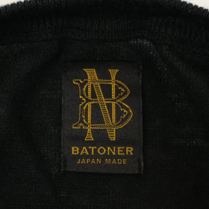 BATONER バトナー ﾌﾞﾗｯｸ BN-24SM-051 CHOMA CREW NECK ﾆｯﾄ トップス 1