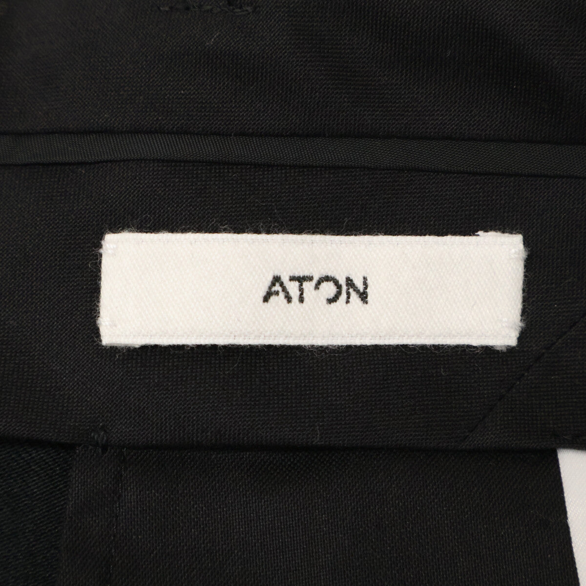 ATON エイトン ﾌﾞﾗｯｸ PRAGCW0701 SILK WASHI TWILL ﾜｲﾄﾞﾊﾟﾝﾂ ボトムス 4