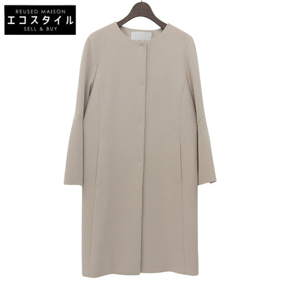 ANAYI アナイ 美品 ダブルクロスフレアスリーブコート レディース ベージュ 38 コート 38