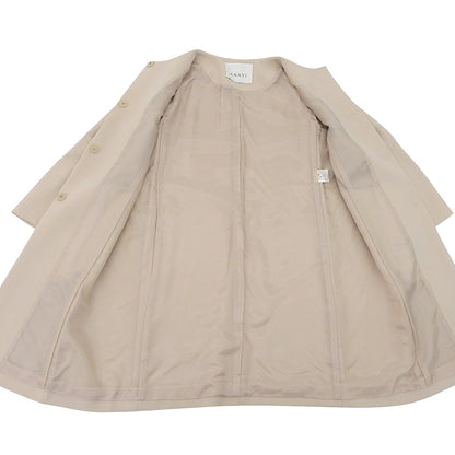 ANAYI アナイ 美品 ダブルクロスフレアスリーブコート レディース ベージュ 38 コート 38