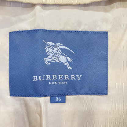 BURBERRY LONDON バーバリーロンドン B1A59-830-51 ﾍﾞｰｼﾞｭ ｺｯﾄﾝ 裏地ﾉﾊﾞﾁｪｯｸ ﾄﾚﾝﾁｺｰﾄ コート 36