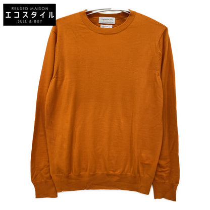 TOMORROWLAND トゥモローランド 63-02-14-02003 ｵﾚﾝｼﾞ ｽｰﾊﾟｰﾌｧｲﾝﾒﾘﾉｳｰﾙ ｸﾙｰﾈｯｸ トップス S