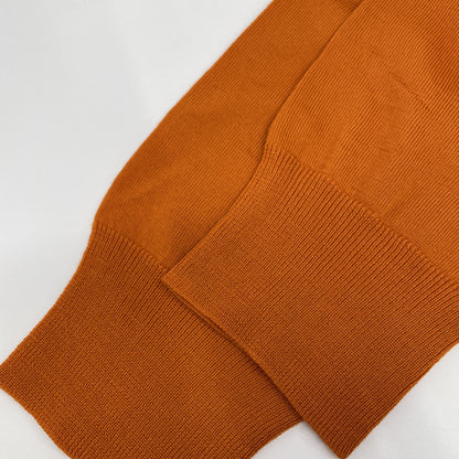 TOMORROWLAND トゥモローランド 63-02-14-02003 ｵﾚﾝｼﾞ ｽｰﾊﾟｰﾌｧｲﾝﾒﾘﾉｳｰﾙ ｸﾙｰﾈｯｸ トップス S