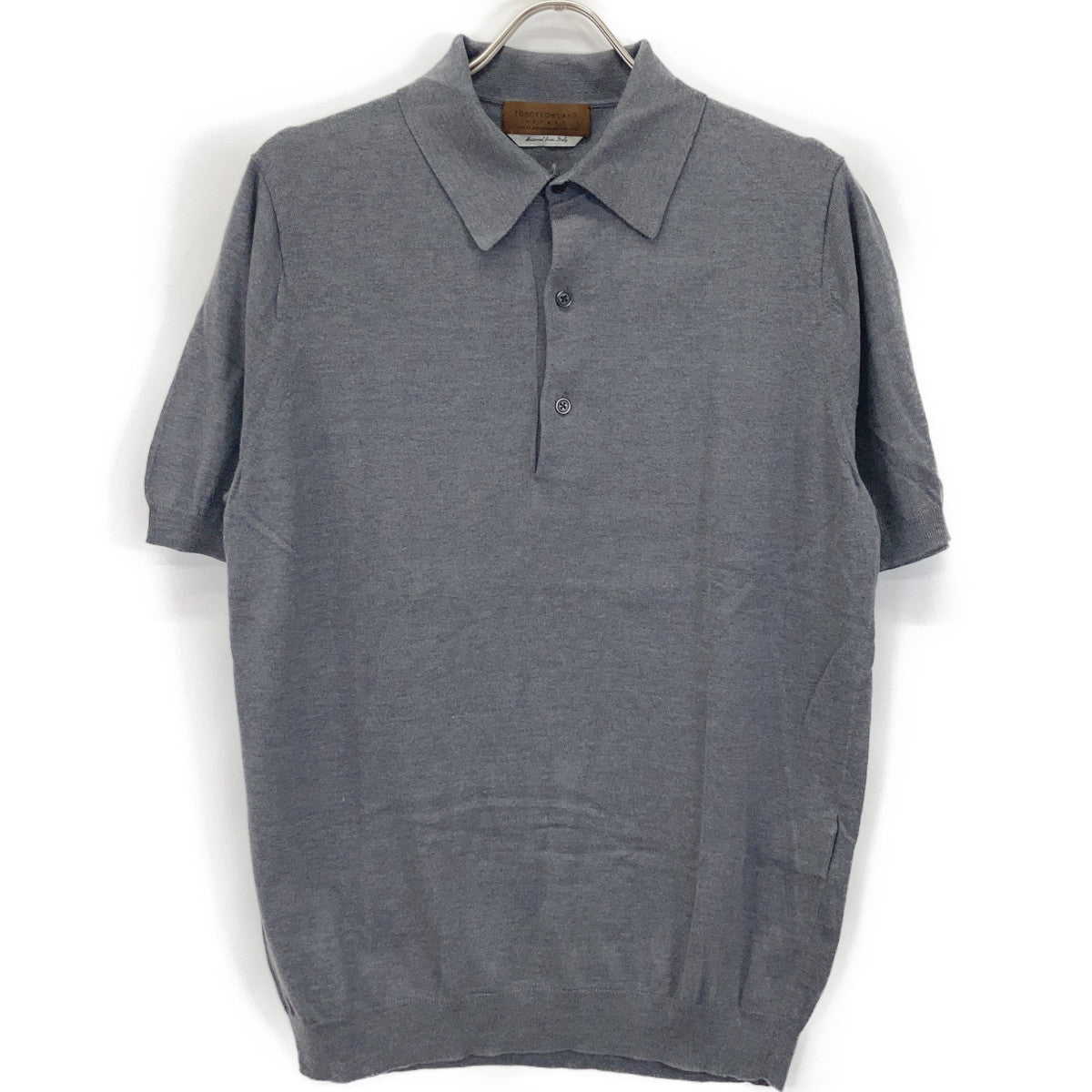 TOMORROWLAND トゥモローランド 61-02-12-02002 ｸﾞﾚｰ ｼﾙｸｺｯﾄﾝ ﾆｯﾄﾎﾟﾛｼｬﾂ SESIA トップス M