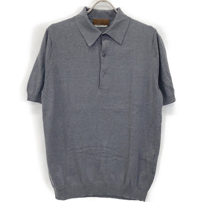 TOMORROWLAND トゥモローランド 61-02-12-02002 ｸﾞﾚｰ ｼﾙｸｺｯﾄﾝ ﾆｯﾄﾎﾟﾛｼｬﾂ SESIA トップス M