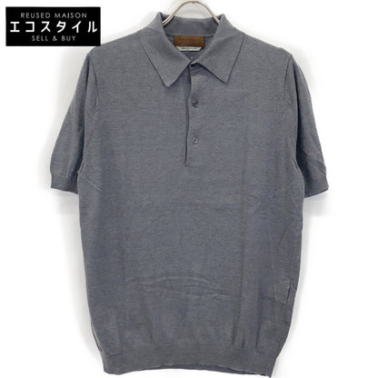 TOMORROWLAND トゥモローランド 61-02-12-02002 ｸﾞﾚｰ ｼﾙｸｺｯﾄﾝ ﾆｯﾄﾎﾟﾛｼｬﾂ SESIA トップス M