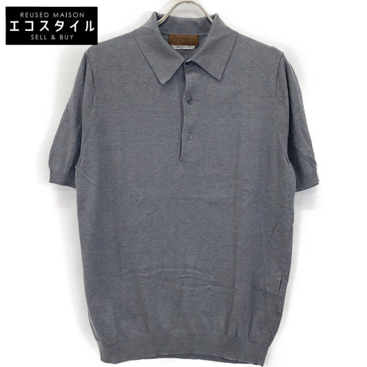 TOMORROWLAND トゥモローランド 61-02-12-02002 ｸﾞﾚｰ ｼﾙｸｺｯﾄﾝ ﾆｯﾄﾎﾟﾛｼｬﾂ SESIA トップス M