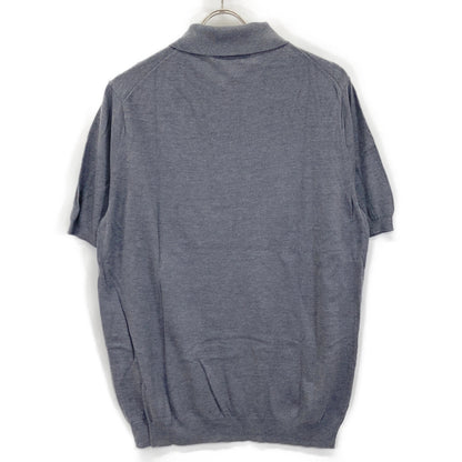 TOMORROWLAND トゥモローランド 61-02-12-02002 ｸﾞﾚｰ ｼﾙｸｺｯﾄﾝ ﾆｯﾄﾎﾟﾛｼｬﾂ SESIA トップス M