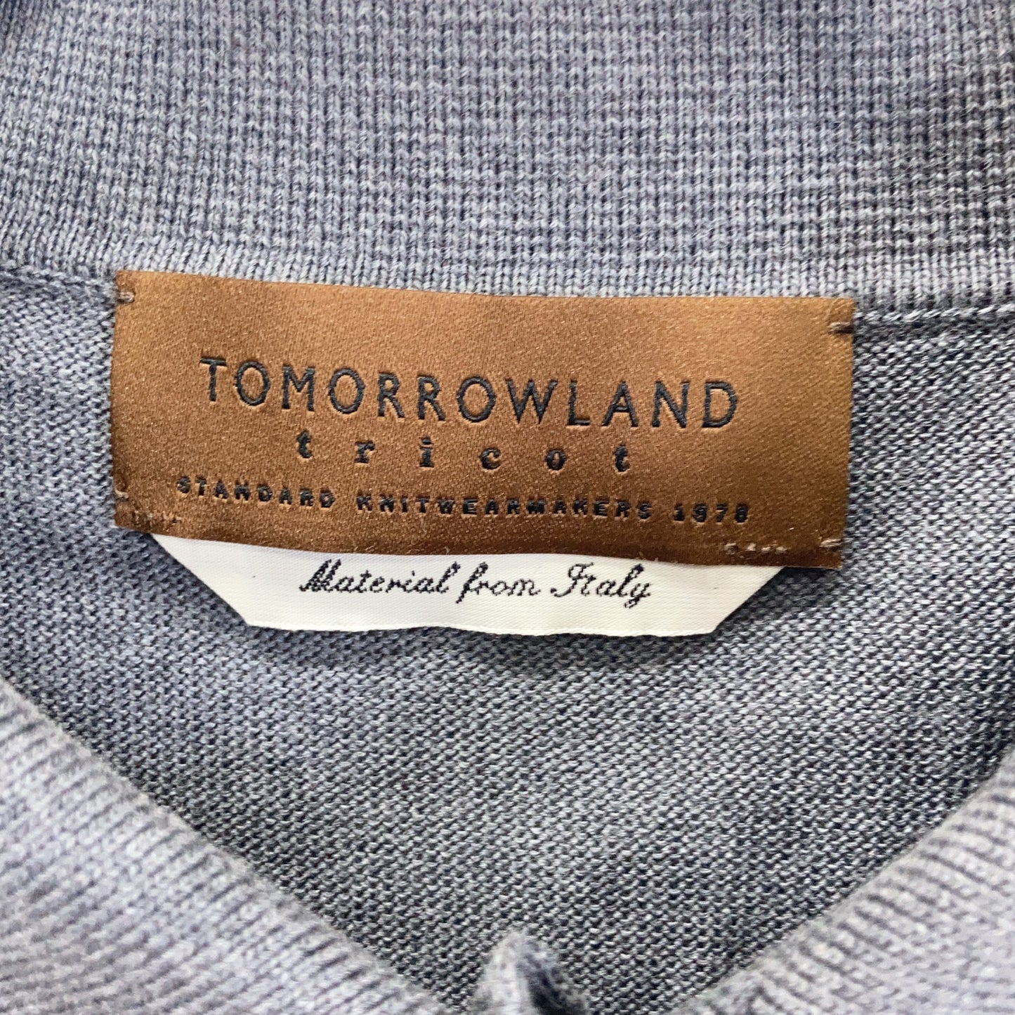 TOMORROWLAND トゥモローランド 61-02-12-02002 ｸﾞﾚｰ ｼﾙｸｺｯﾄﾝ ﾆｯﾄﾎﾟﾛｼｬﾂ SESIA トップス M