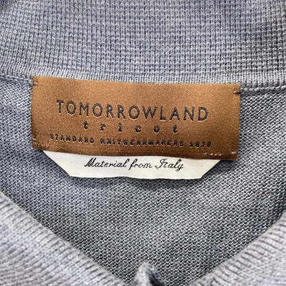 TOMORROWLAND トゥモローランド 61-02-12-02002 ｸﾞﾚｰ ｼﾙｸｺｯﾄﾝ ﾆｯﾄﾎﾟﾛｼｬﾂ SESIA トップス M
