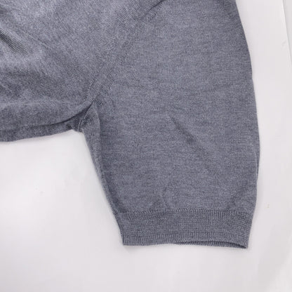 TOMORROWLAND トゥモローランド 61-02-12-02002 ｸﾞﾚｰ ｼﾙｸｺｯﾄﾝ ﾆｯﾄﾎﾟﾛｼｬﾂ SESIA トップス M