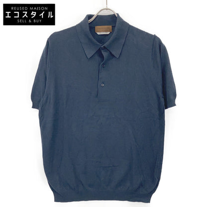 TOMORROWLAND トゥモローランド 61-02-12-02002 ﾈｲﾋﾞｰ ｼﾙｸｺｯﾄﾝ ﾆｯﾄﾎﾟﾛｼｬﾂ SESIA トップス M