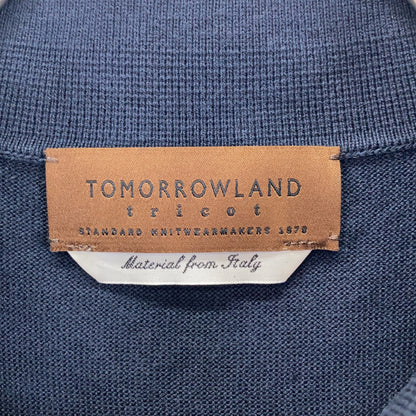 TOMORROWLAND トゥモローランド 61-02-12-02002 ﾈｲﾋﾞｰ ｼﾙｸｺｯﾄﾝ ﾆｯﾄﾎﾟﾛｼｬﾂ SESIA トップス M