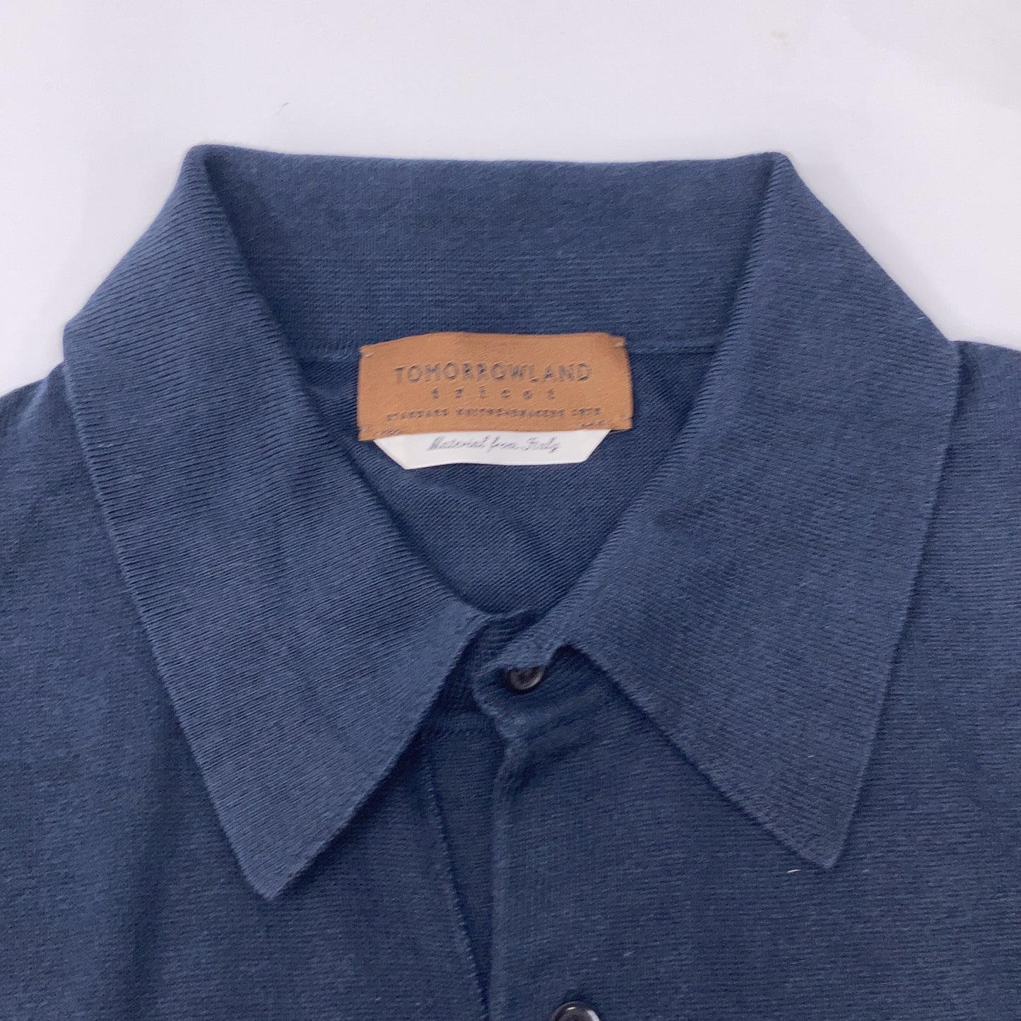 TOMORROWLAND トゥモローランド 61-02-12-02002 ﾈｲﾋﾞｰ ｼﾙｸｺｯﾄﾝ ﾆｯﾄﾎﾟﾛｼｬﾂ SESIA トップス M