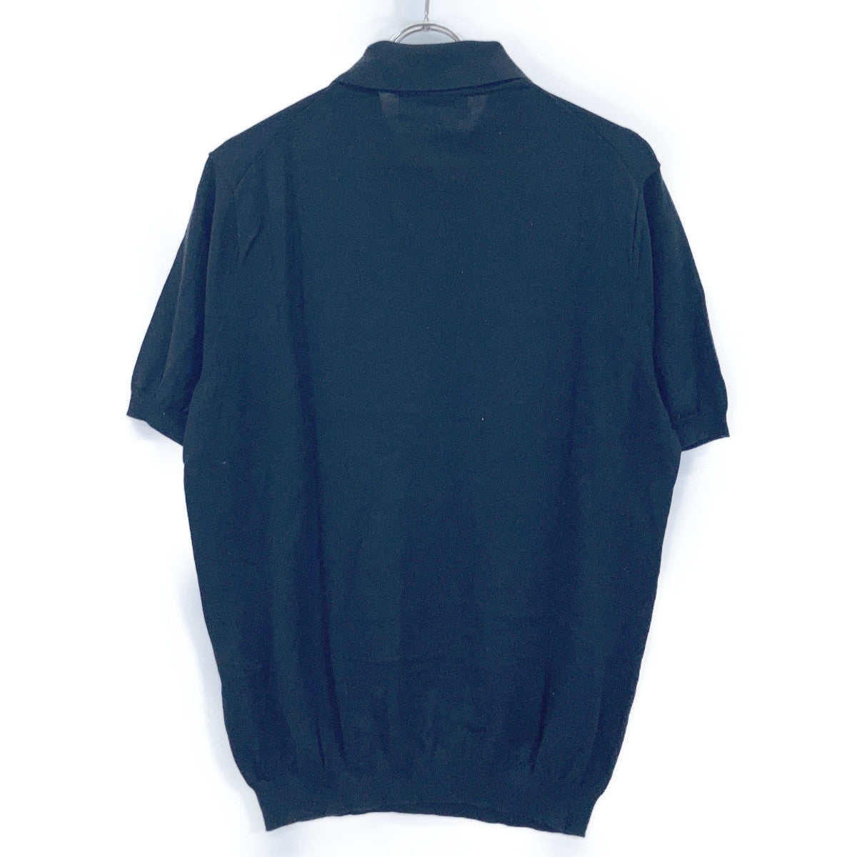 TOMORROWLAND トゥモローランド 61-02-12-02002 ﾌﾞﾗｯｸ ｼﾙｸｺｯﾄﾝ ﾆｯﾄﾎﾟﾛｼｬﾂ SESIA トップス M