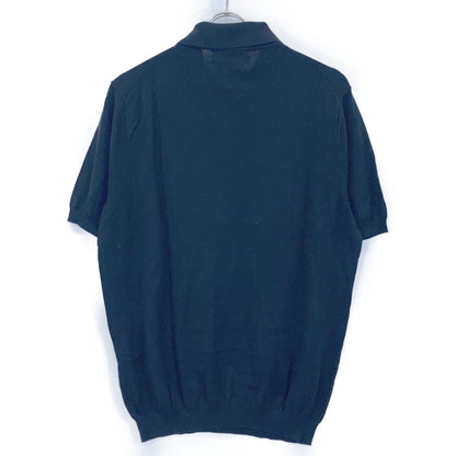 TOMORROWLAND トゥモローランド 61-02-12-02002 ﾌﾞﾗｯｸ ｼﾙｸｺｯﾄﾝ ﾆｯﾄﾎﾟﾛｼｬﾂ SESIA トップス M