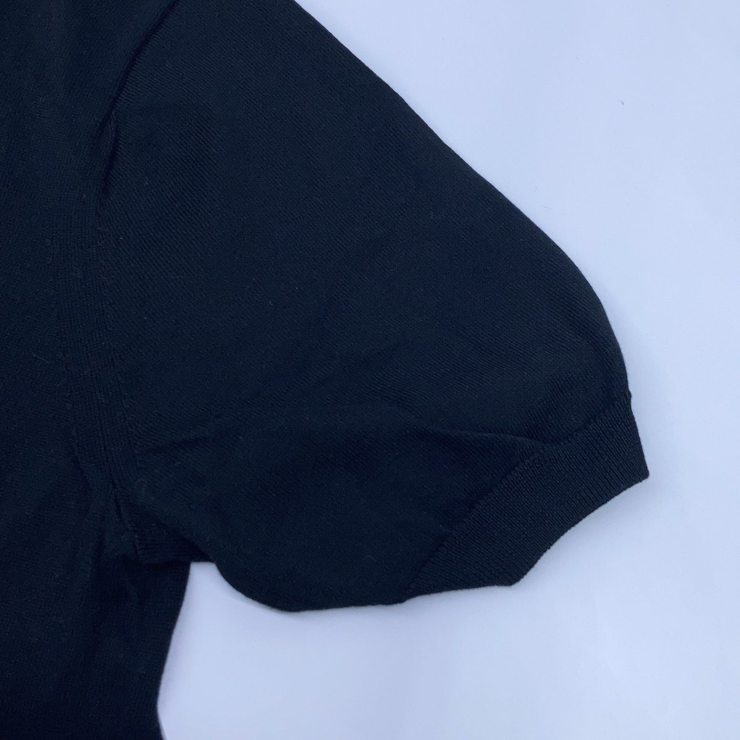 TOMORROWLAND トゥモローランド 61-02-12-02002 ﾌﾞﾗｯｸ ｼﾙｸｺｯﾄﾝ ﾆｯﾄﾎﾟﾛｼｬﾂ SESIA トップス M