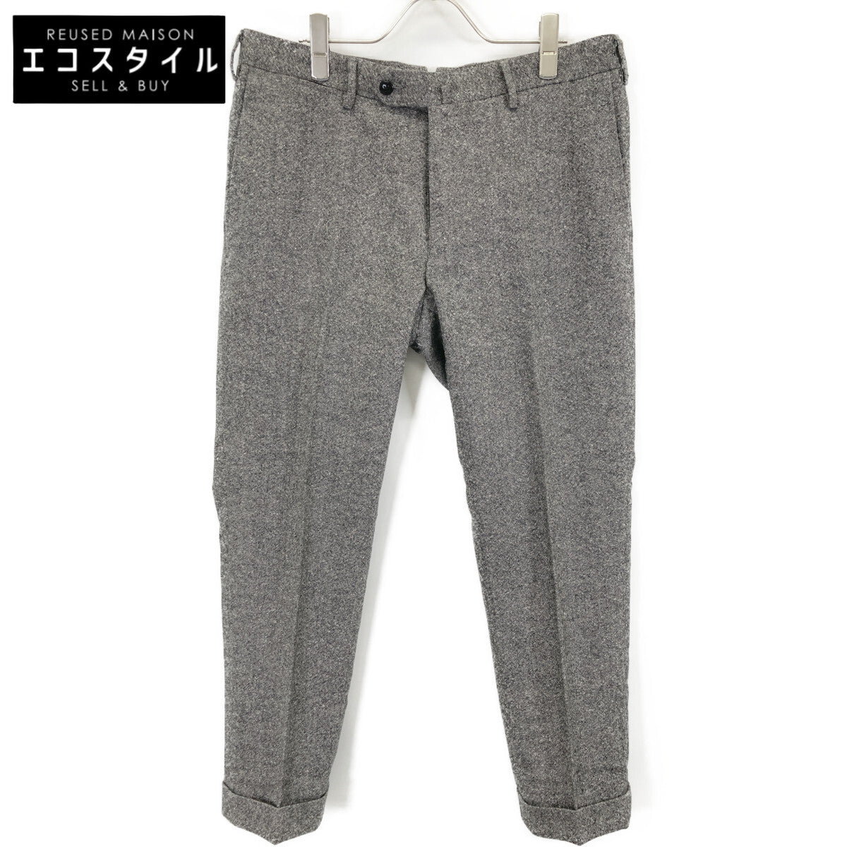 TOMORROWLAND PILGRIM トゥモローランドピルグリム ｸﾞﾚｰ ｽﾄﾚｯﾁﾎｰﾑｽﾊﾟﾝ ﾉｰﾌﾟﾘｰﾂｽﾘﾑｽﾗｯｸｽ MARZOTTO生地 ボトムス 48