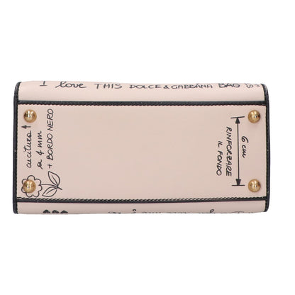 DOLCE&GABBANA ドルチェアンドガッバーナ AMORE WELCOME レザー ダブルハンドル ハンドバッグ