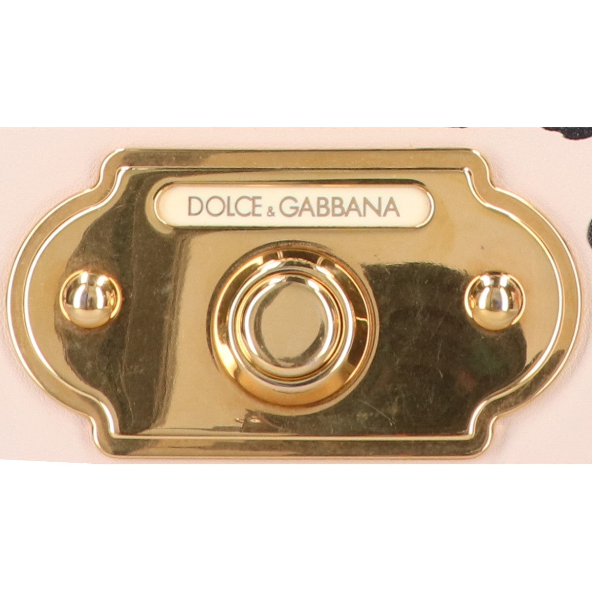 DOLCE&GABBANA ドルチェアンドガッバーナ AMORE WELCOME レザー ダブルハンドル ハンドバッグ