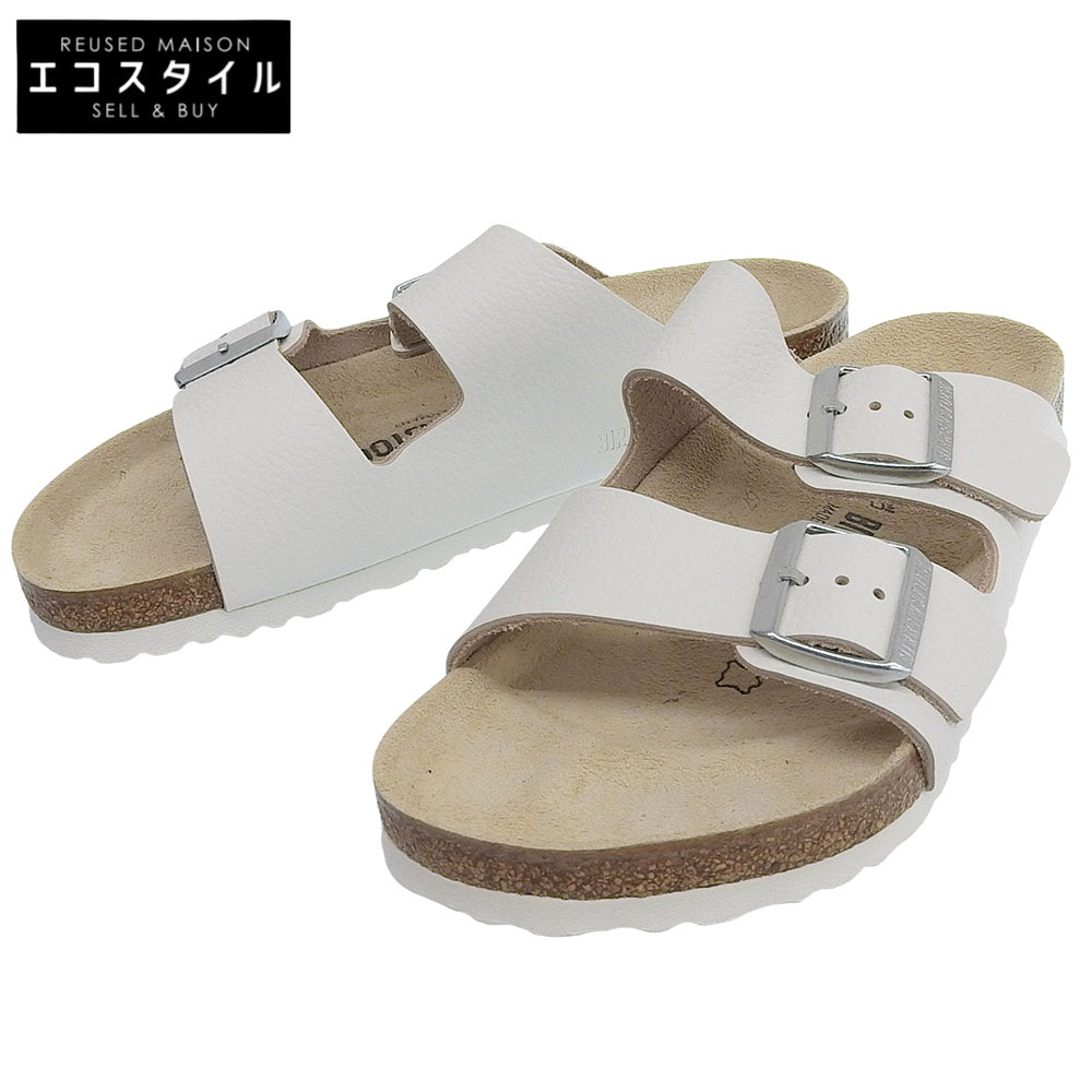 BIRKENSTOCK ビルケンシュトック 新品同様 アリゾナBS レザー サンダル EVA レギュラーフィット シューズ メンズ 白 ホワイト 39 シューズ 39