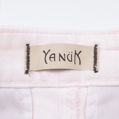 YANUK ヤヌーク 57152510 ﾋﾟﾝｸ ×樋口かほり ｸﾛｯﾌﾟﾄﾞﾃｰﾊﾟｰﾄﾞ ボトムス S