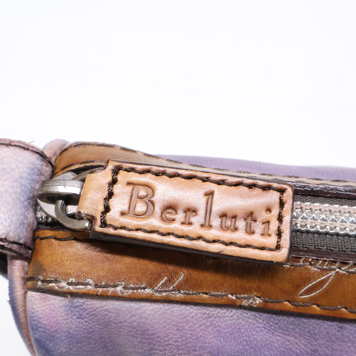 berluti ベルルッティ 07年 オルガ期 カリグラフィ マルチカラーパティーヌ ドゥドゥ ポーチ