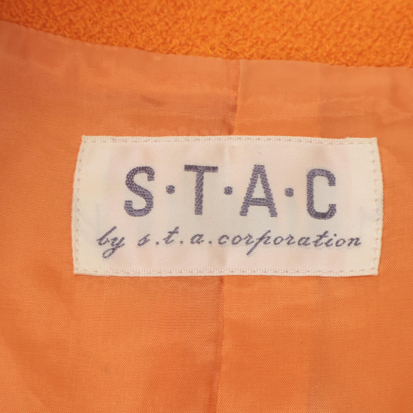 S・T・A・C エスティーエーシー ｵﾚﾝｼﾞ ｳｰﾙ ﾃｰﾗｰﾄﾞｼﾞｬｹｯﾄ･ﾜﾝﾋﾟｰｽ 9