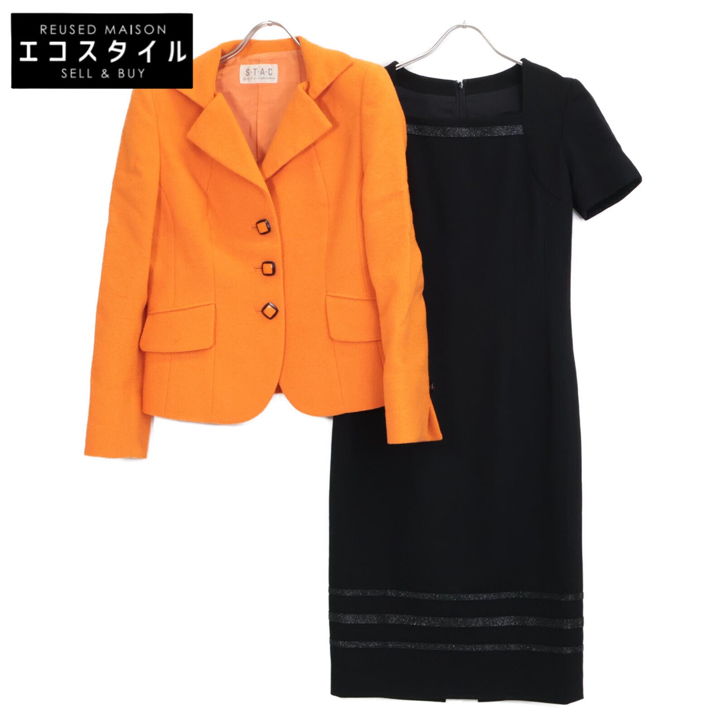 S・T・A・C エスティーエーシー ｵﾚﾝｼﾞ ｳｰﾙ ﾃｰﾗｰﾄﾞｼﾞｬｹｯﾄ･ﾜﾝﾋﾟｰｽ 9