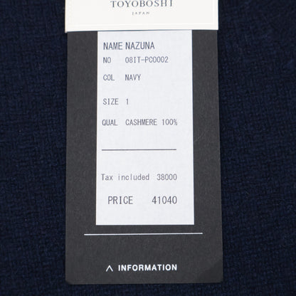 TOYOBOSHI トウヨウボウシ 糸衣 NAZUNA 08IT-PC0002 ﾈｲﾋﾞｰ ｶｼﾐﾔ100 ﾀｰﾄﾙﾈｯｸ ﾆｯﾄ トップス 1