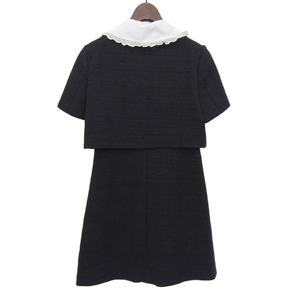 sandro サンドロ ショートツイードドレス ワンピース レディース ブラック 34 SFPRO01916-20 ワンピース 34