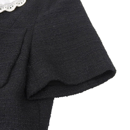 sandro サンドロ ショートツイードドレス ワンピース レディース ブラック 34 SFPRO01916-20 ワンピース 34