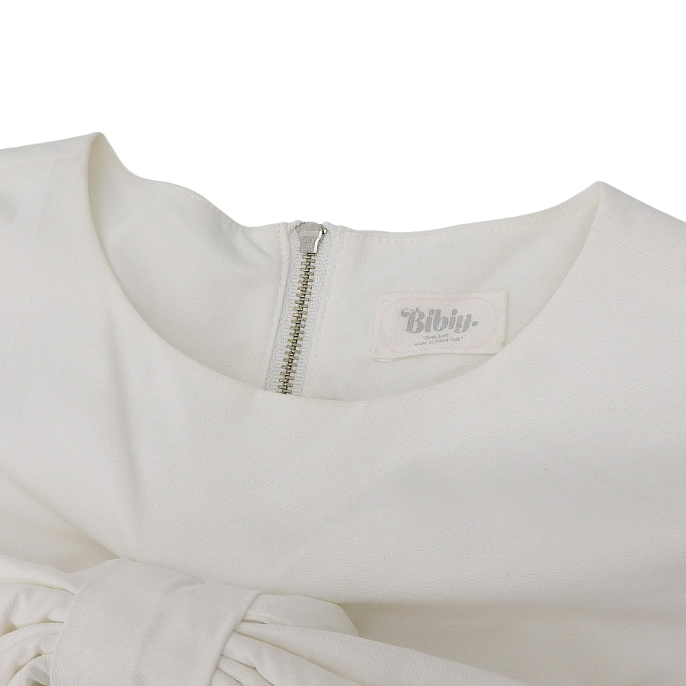 Bibiy ビビィ 美品 ANNE RIBBON BLOUSE トップス レディース ホワイト F B30-BL028WHF トップス F
