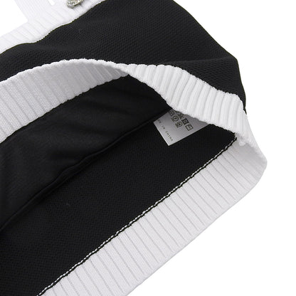 sheller シェリエ 美品 bijou button knit bustier トップス レディース ブラック ホワイト F SL191040520 トップス F