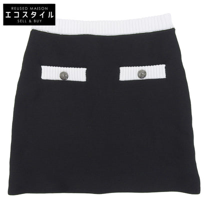 sheller シェリエ 美品 bijou button knit skirt スカート レディース ブラック F SL191040521 スカート F