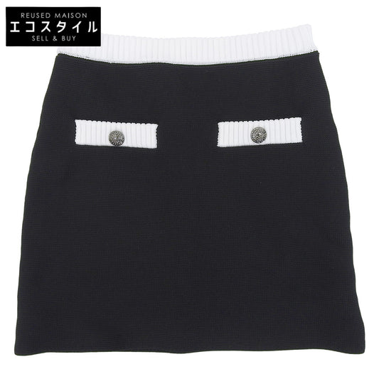 sheller シェリエ 美品 bijou button knit skirt スカート レディース ブラック F SL191040521 スカート F